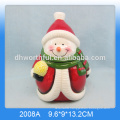 New christmas ornaments,ceramic indoor santa claus with led light